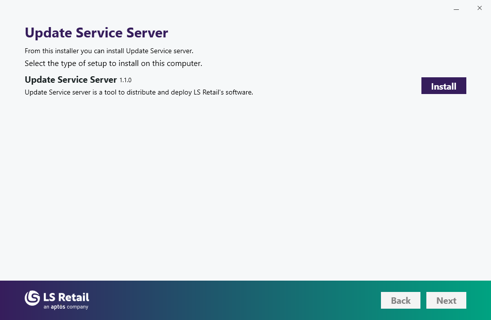 Update Service Server Installer